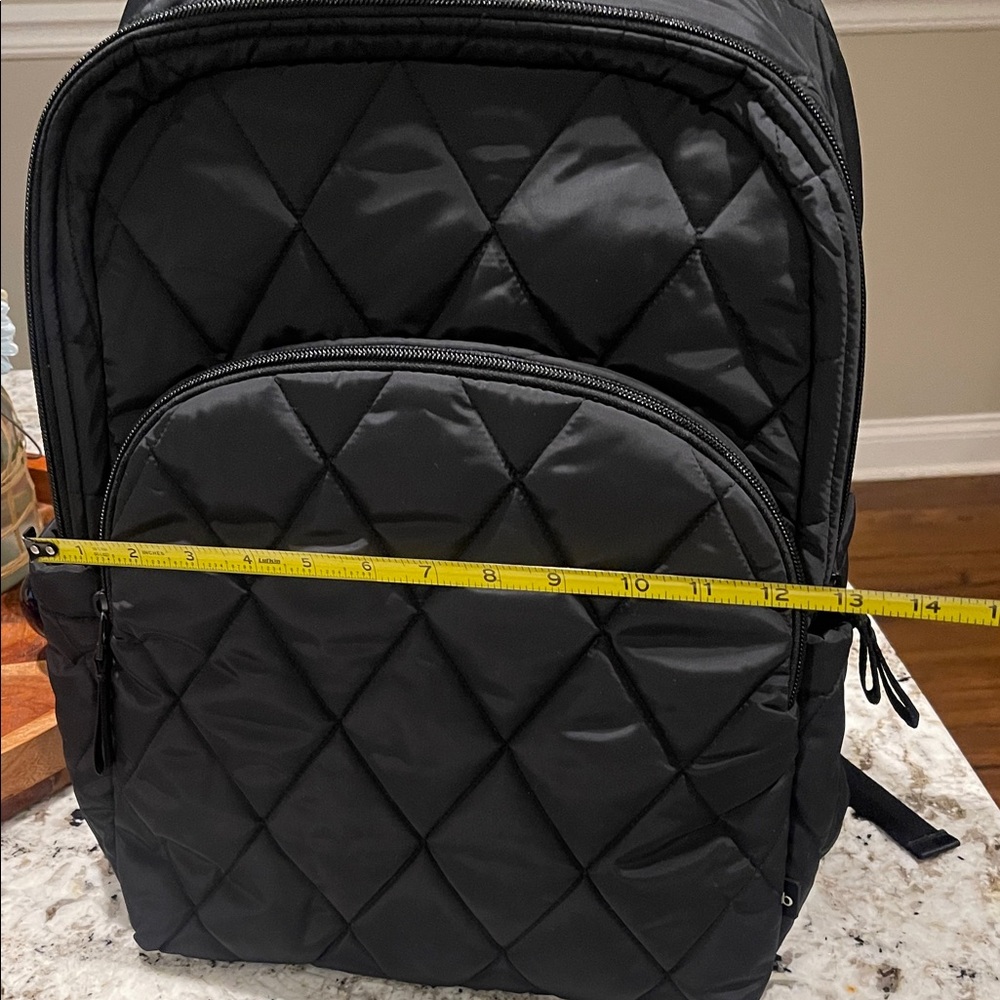 Vera Bradley Quilted Black Backpack with Pouch - Picture 11 of 16